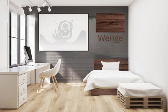 מיטה וחצי 120x190 דגם 5039 עץ מלא + מזרן מתנה מבית Olympia - צבע וונגה