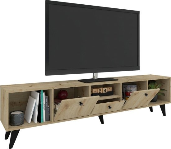 מזנון מעוצב לסלון 180 ס''מ דגם Figaro מבית Tudo Design - צבע אלון