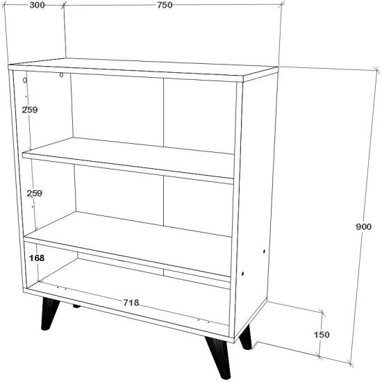 שידת אחסון דגם Porto מבית Tudo Design - בגוון עץ אלון