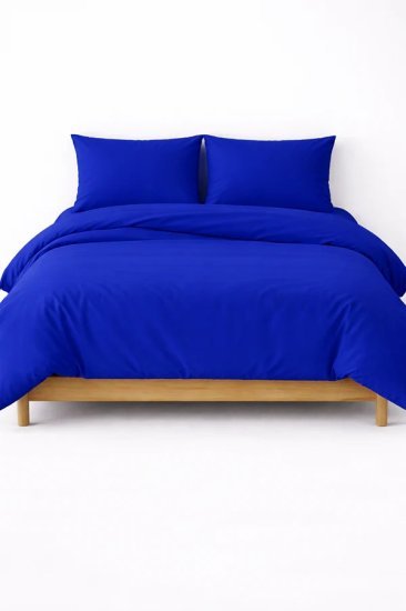 סט מצעים 100% כותנה למיטה זוגית 160X200 ס''מ קולקציית Ekko Cotton מבית Arige Gad - צבע כחול
