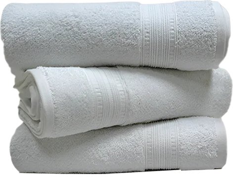 סט 3 מגבות רחצה 100% כותנה 90x140 ס''מ קולקציית דניאל מבית Arige Gad - צבע לבן