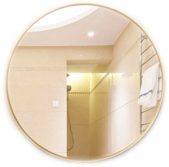 מראת תלייה עגולה 50 ס''מ מבית HomeSet - מסגרת זהב