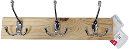 מתלה מעץ טבעי לבגדים 3 קולבים דגם גלילאו מבית SIH - עץ טבעי