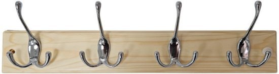 מתלה מעץ טבעי לבגדים 4 קולבים דגם גלילאו מבית זרועות שיח - עץ טבעי