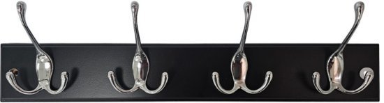 מתלה מעץ טבעי לבגדים 4 קולבים דגם גלילאו מבית זרועות שיח - חום כהה