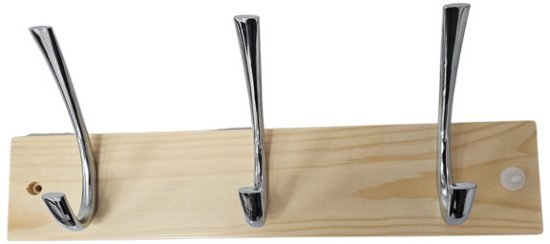 מתלה מעץ טבעי לבגדים 3 קולבים דגם טסלה מבית SIH - עץ טבעי