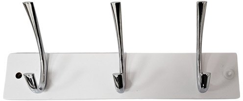 מתלה מעץ טבעי לבגדים 3 קולבים דגם טסלה מבית זרועות שיח - לבן