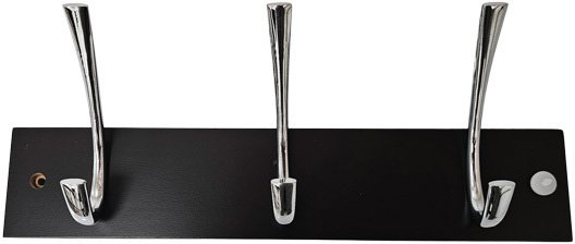 מתלה מעץ טבעי לבגדים 3 קולבים דגם טסלה מבית זרועות שיח - חום כהה