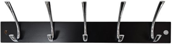 מתלה מעץ טבעי לבגדים 5 קולבים דגם טסלה מבית SIH - חום כהה