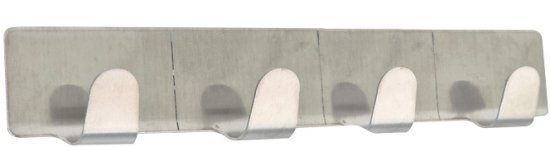 מתלה בגדים בהדבקה 4 קולבים מבית זרועות שיח - נירוסטה