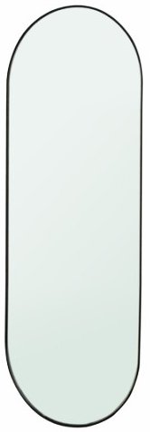 מראת תלייה אובלית 60X120 ס''מ בעלת מסגרת מתכת דקה בגוון שחור - Star Shop