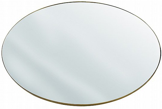 מראת תלייה אליפסה 60X80 ס''מ בעלת מסגרת מתכת דקה בגוון ברונזה - Star Shop