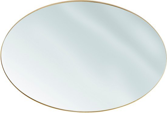 מראת תלייה אליפסה 60X80 ס''מ בעלת מסגרת מתכת דקה בגוון זהב - Star Shop