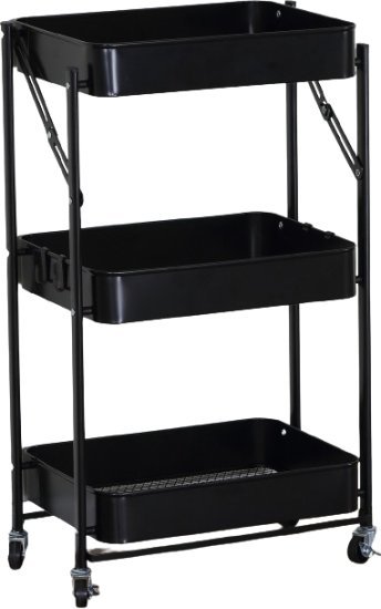 עגלת שירות ניידת דגם Gefen מבית StarShop - צבע שחור