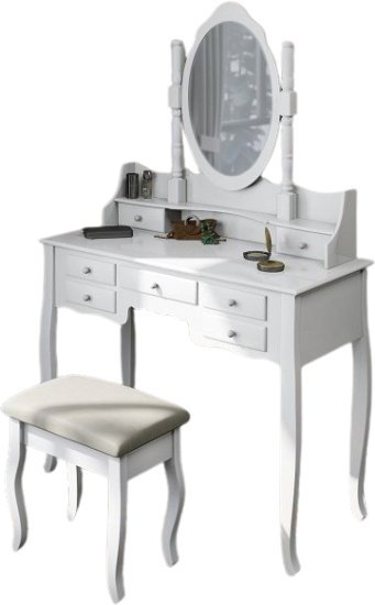 שידת איפור דגם Aphrodite מבית StarShop - צבע לבן