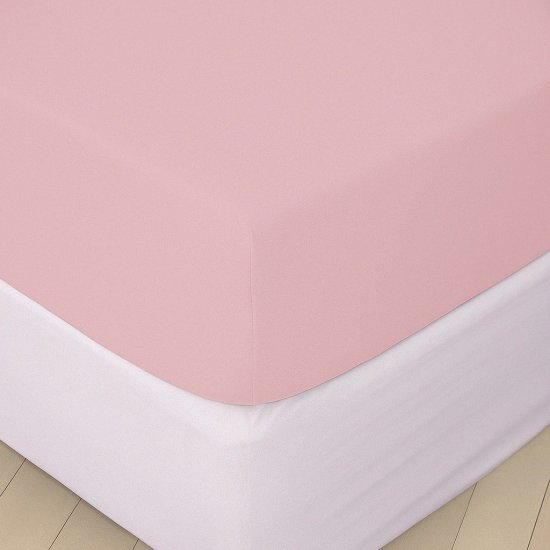 סדין ג'רסי 100% כותנה למיטה בגודל 180x200 ס''מ מבית Vardinon - ורוד בהיר