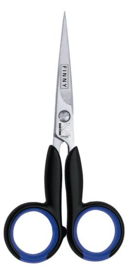 מספריים מחודדים מקצועיים לשיער 15 ס''מ דגם Finny מבית Kretzer Solingen - צבע כחול / שחור