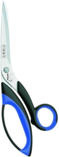 מספריים מקצועיים 25 ס''מ דגם Finny מבית  Kretzer Solingen - צבע כחול / שחור