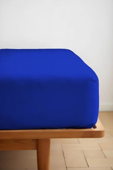 סדין 100% כותנה למיטה בגודל 120x200 ס''מ קולקציית Ekko Cotton מבית Arige Gad - צבע כחול