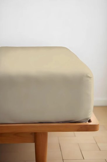 סדין 100% כותנה למיטה בגודל 90x200 ס''מ קולקציית Ekko Cotton מבית Arige Gad - צבע מוקה