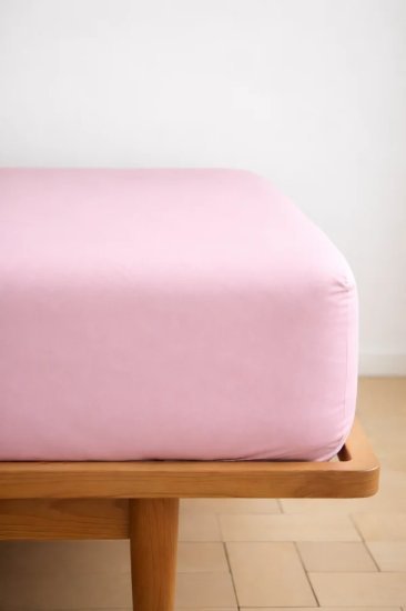 סדין 100% כותנה למיטה בגודל 90x200 ס''מ קולקציית Ekko Cotton מבית Arige Gad - צבע ורוד