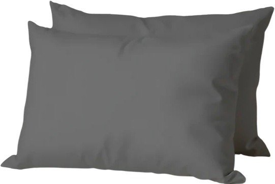 זוג ציפיות לכרית 100% כותנה 50x70 ס''מ קולקציית Ekko Cotton מבית Arige Gad - צבע אפור כהה