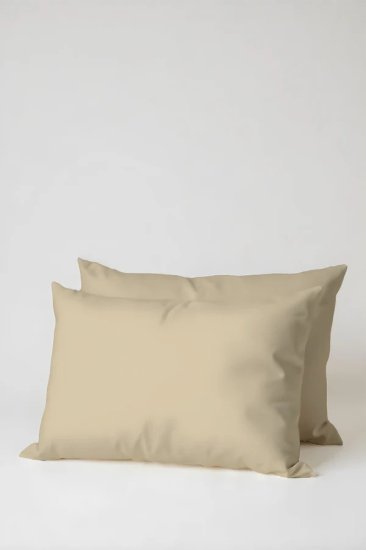 זוג ציפיות לכרית 100% כותנה 50x70 ס''מ קולקציית Ekko Cotton מבית Arige Gad - צבע מוקה