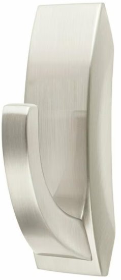 וו (מתלה) הדבקה ניקל מוברש עמיד במים 3M Command TREMR02SN - גודל Medium - יחידה אחת