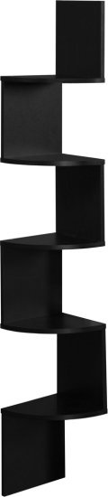 מדף פינתי מעוצב דגם מיה מבית Ramos - צבע שחור
