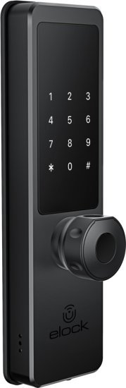 מנעול חכם לדלת הכניסה Wize Pro מבית Elock עם נעילת בריחים אוטומטית - צבע שחור