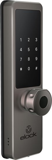 מנעול חכם לדלת הכניסה Wize Pro מבית Elock עם נעילת בריחים אוטומטית - צבע אפור