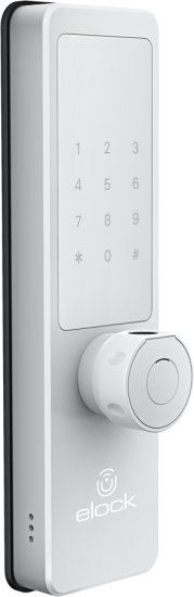 מנעול חכם לדלת הכניסה Wize Pro מבית Elock עם נעילת בריחים אוטומטית - צבע לבן