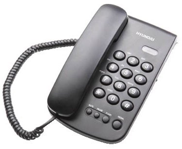 טלפון DECT חוטי Hyundai HDT-2400B - צבע שחור
