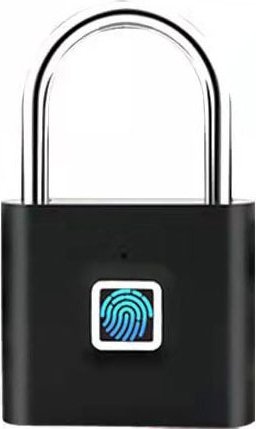מנעול תליה חכם עם טביעת אצבע Quick מבית Elock - צבע שחור