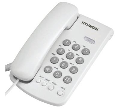 טלפון DECT חוטי Hyundai HDT-2400W - צבע לבן