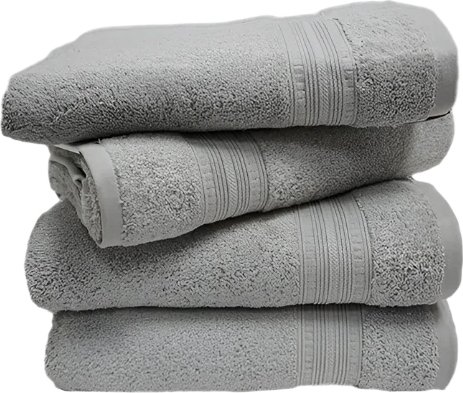 סט 4 מגבות רחצה 100% כותנה 70x130 ס''מ קולקציית דניאל מבית Arige Gad - צבע אפור בהיר