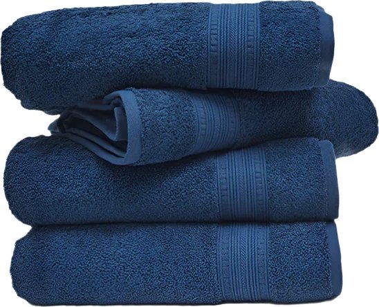 סט 4 מגבות רחצה 100% כותנה 70x130 ס''מ קולקציית דניאל מבית Arige Gad - צבע כחול