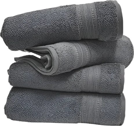 סט 4 מגבות רחצה 100% כותנה 70x130 ס''מ קולקציית דניאל מבית Arige Gad - צבע אפור כהה