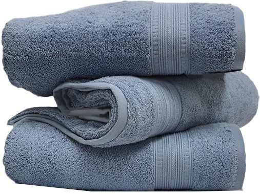 סט 3 מגבות רחצה 100% כותנה 90x140 ס''מ קולקציית דניאל מבית Arige Gad - צבע כחול בהיר