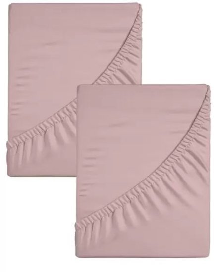 זוג סדינים ג'רסי 100% כותנה 70x130 ס''מ מבית Homestyle - ורוד