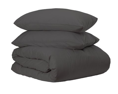 סט מצעים חלקי ג'רסי 100% כותנה 90x200 ס''מ מבית Homestyle  - אפור כהה