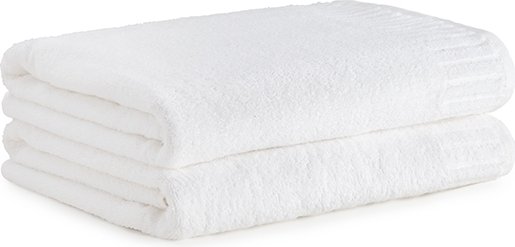 2 מגבות פנים בגודל 50X80 ס''מ עשויות 100% כותנה מבית ערד טקסטיל - דגם Noam - צבע לבן