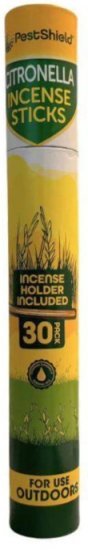 30 מקלות קטורת ציטרונלה להרחקת יתושים מבית PestShield