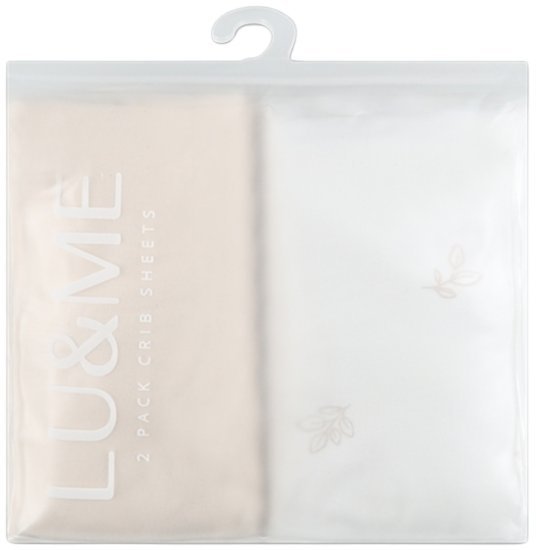 זוג סדינים לעריסת תינוק 90x60 ס''מ Lu & Me - בז'