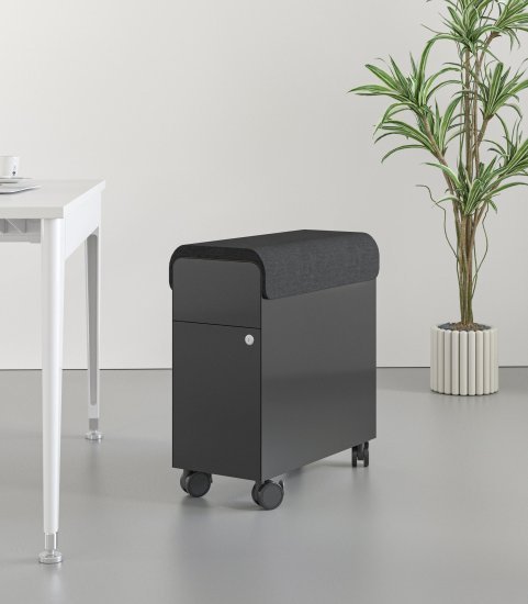 שידת מגירות עם גלגלים דגם Mini-Comfy מבית Keisar - צבע שחור