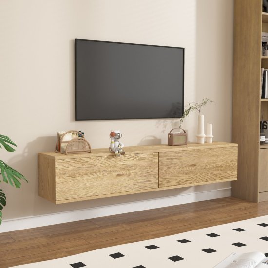 מזנון טלוויזיה צף ברוחב 160 ס''מ דגם Eva מבית StarShop - צבע אלון