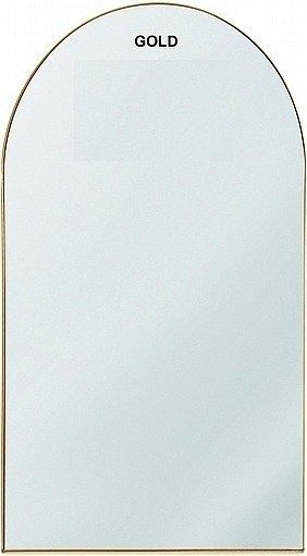 מראת תלייה חצי אובלית מסגרת מתכת דקה בגוון זהב 80x160 ס''מ מבית Star Shop