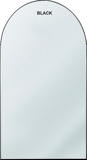 מראת תלייה חצי אובלית מסגרת מתכת דקה בגוון שחור 60x120 ס''מ מבית Star Shop