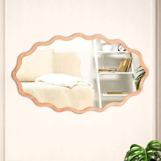 מראת תלייה מסגרת עץ אובלית דגם נסיכה 70x120 ס''מ מבית Star Shop