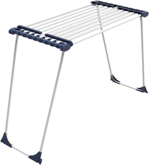 מתקן כביסה מתרחב דגם CasaFlex Ultra מבית Buona Casa - שטח תלייה של עד 28 מטר - צבע כחול ולבן